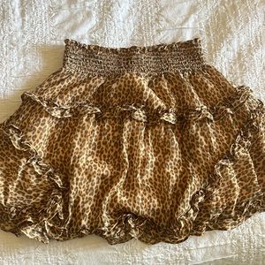 Urban Outfitters Cheetah Print Ruffle Mini Skirt